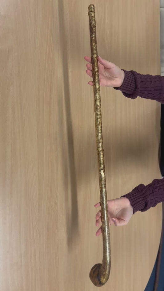 One-Piece Hazel Walking Stick with Large Round Handle – 98cm