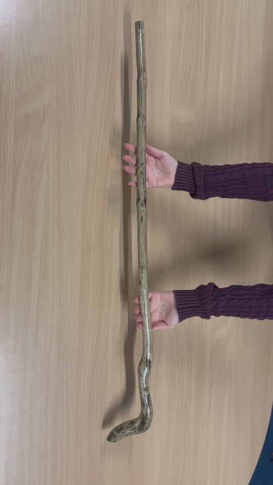 Speckled Hazel Walking Stick with Twisted Top – 95cm