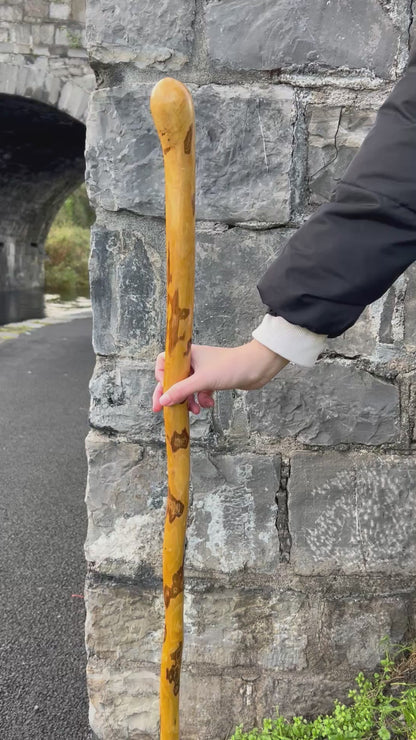 Light Hazel Walking Stick with Copper End – 37” (94 cm)