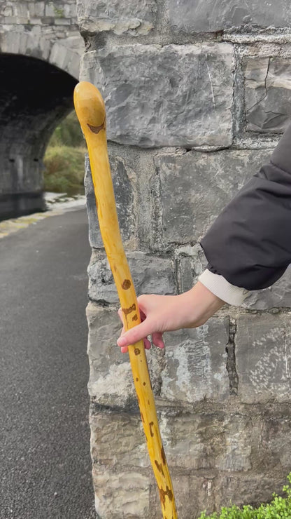 Light Hazel Walking Stick with Copper End – 37” (94 cm)